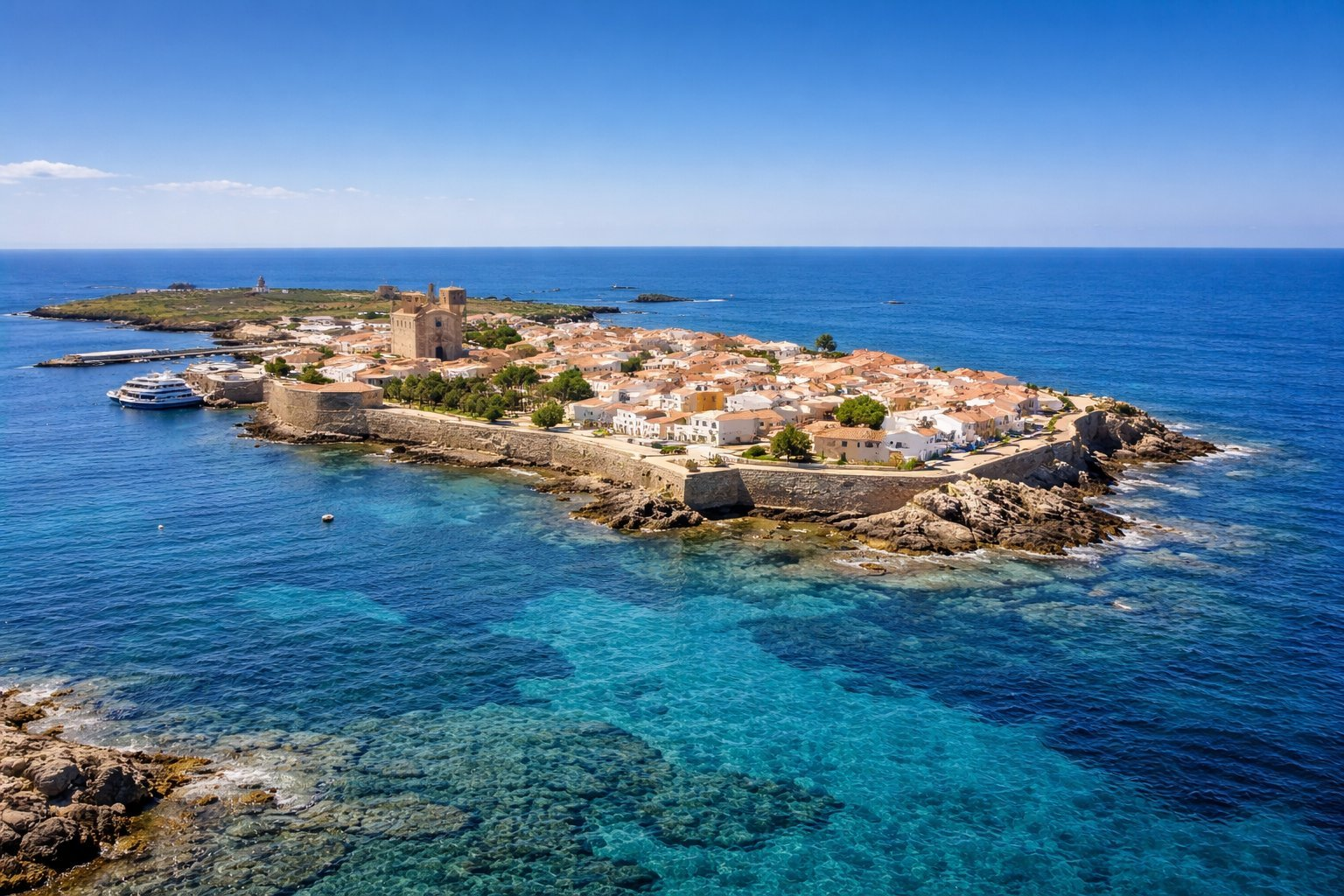 A crystal-clear cove ideal for snorkelling in Tabarca