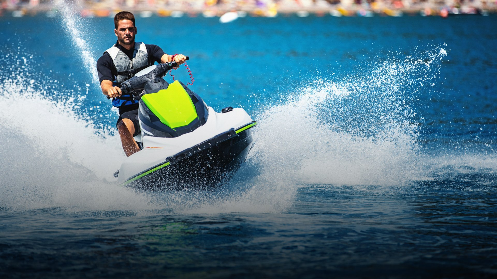 Jet ski off the coast of Tabarca