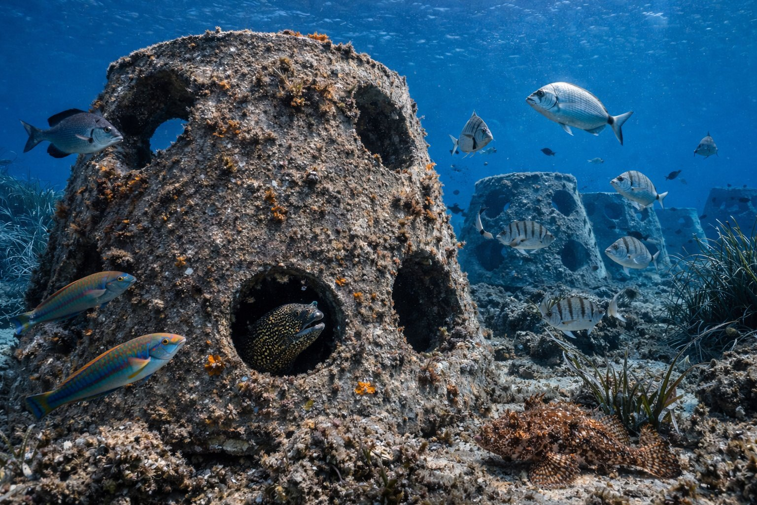 Puntos de inmersión de buceo en las aguas interiores de Tabarca